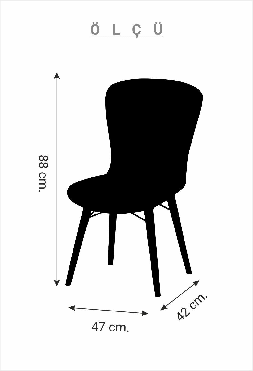 Safir Scaun Gri / Desire Furniture - Desire Furniture