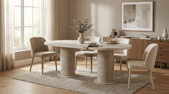 Masa Desire Ada 90*180 cm Marble Traverten