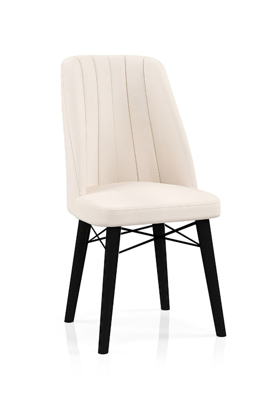 Babyface Madrid Scaun Crema (picioare negru) / Desire Furniture - Desire Furniture
