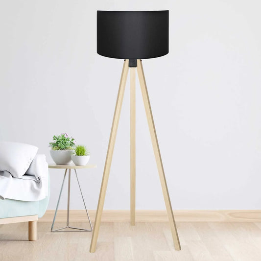 Desire Lampă de Podea Practică din Lemn cu Trei Picioare - Desire Furniture