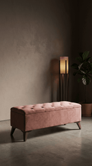 Taburet Chester cu Depozitare Roze