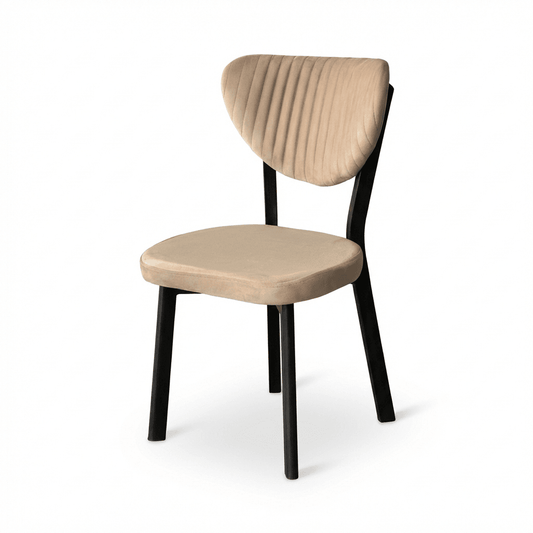 Scaun Mar, Cafenea, Restaurant, Bucatarie, Living, Metal, Babyface Textil, Cappuccino - Desire Furniture