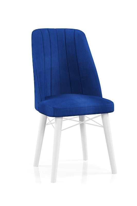 Babyface Madrid Scaun Albastru (picioare albe) / Desire Furniture - Desire Furniture