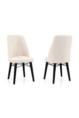 Babyface Madrid Set Masa Extensibila 80 x 130-170 cm si Scaune 6 bucati Crem