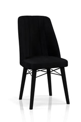 Babyface Madrid Set Masa Extensibila 80 x 130-170 cm si Scaune 6 bucati Negru