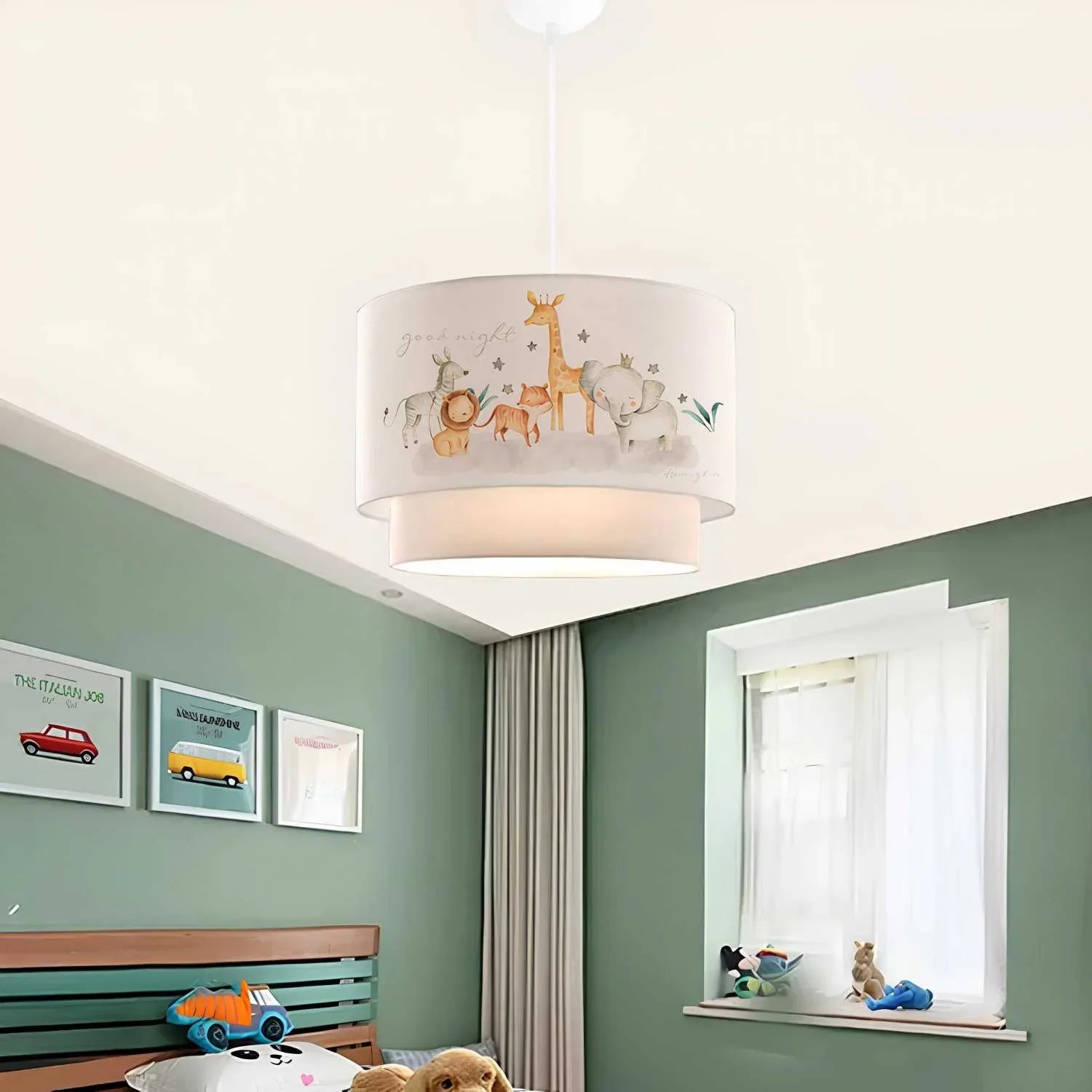 Desire Lampă suspendată cu tort imprimat din material textil pentru copii, pentru camera copiilor - Desire Furniture
