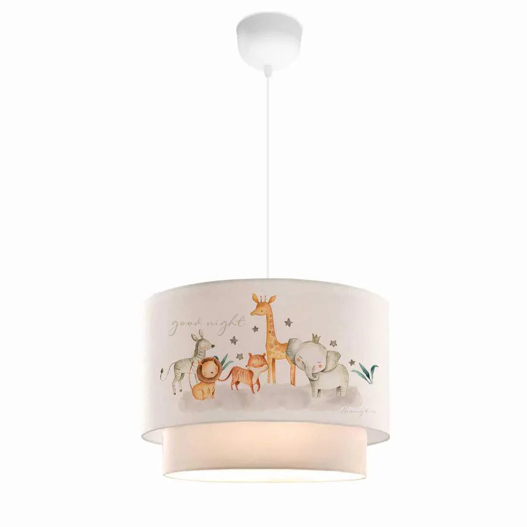 Desire Lampă suspendată cu tort imprimat din material textil pentru copii, pentru camera copiilor - Desire Furniture