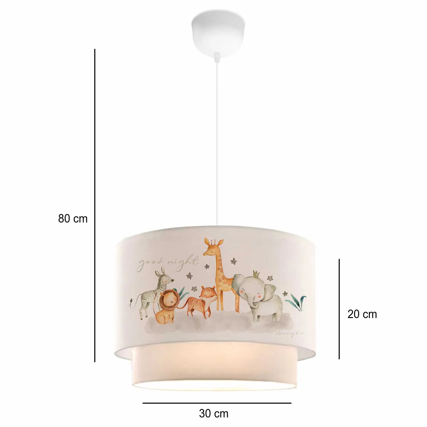 Desire Lampă suspendată cu tort imprimat din material textil pentru copii, pentru camera copiilor - Desire Furniture