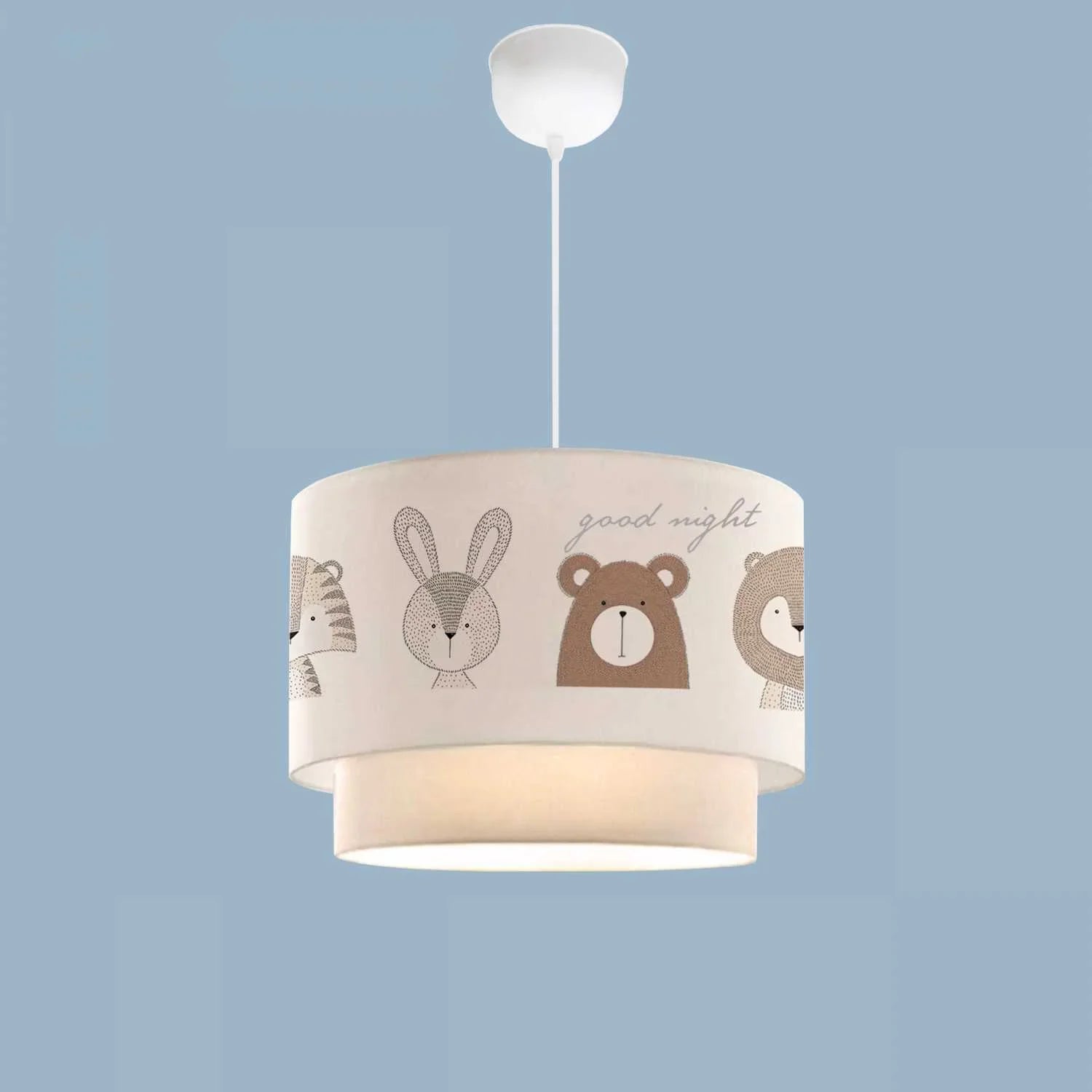Desire Lampă suspendată cu tort imprimat din material textil pentru copii, pentru camera copiilor - Desire Furniture
