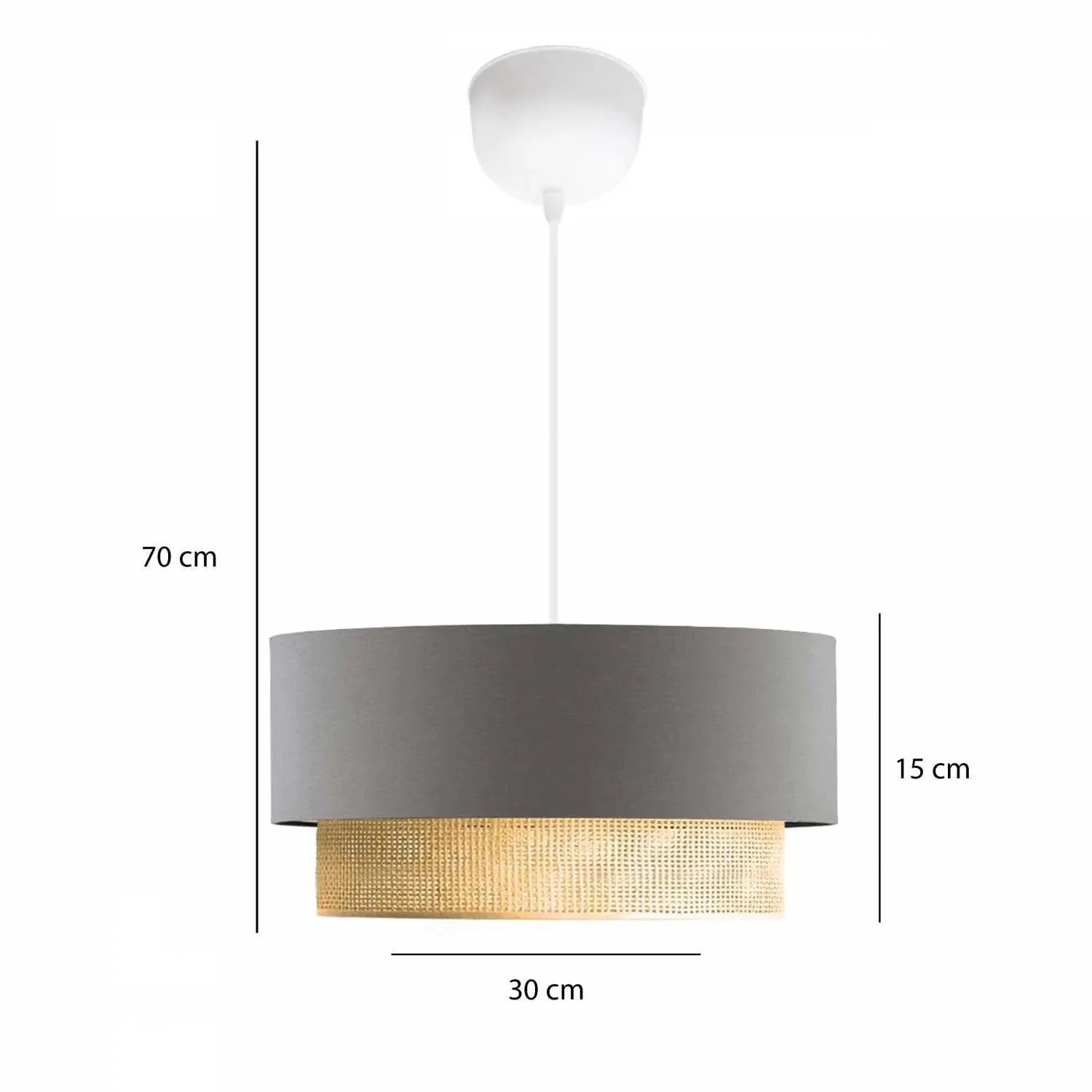 Desire Lampă suspendată din material textil gri Bohemian Series - Desire Furniture