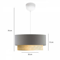 Desire Lampă suspendată din material textil gri Bohemian Series - Desire Furniture