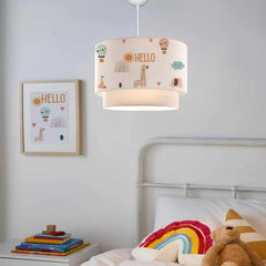 Desire Lampă suspendată cu imprimeu textil Home Hello Friends, pentru camera copiilor - Desire Furniture