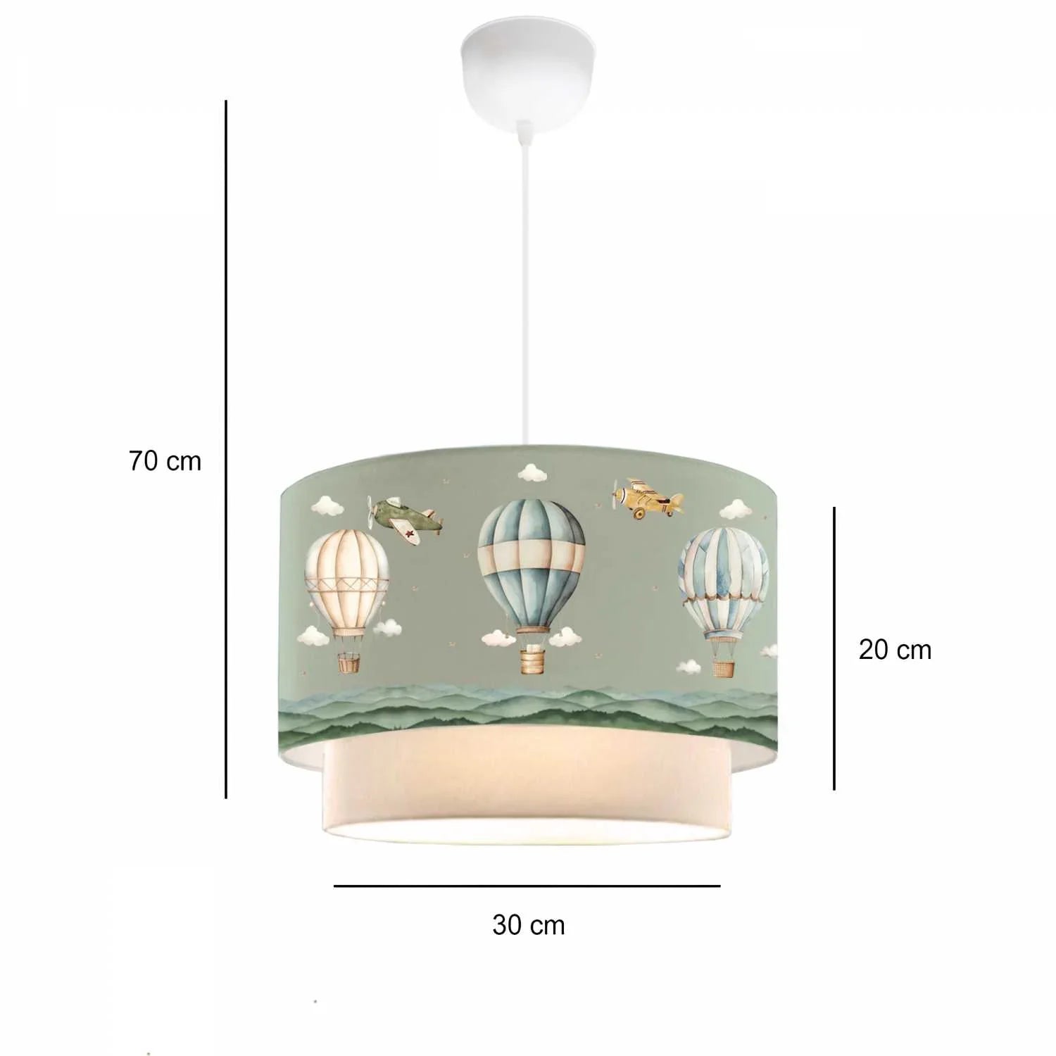 Desire Lampă suspendată Balloon pentru Camera Copiilor, verde pastel - Desire Furniture
