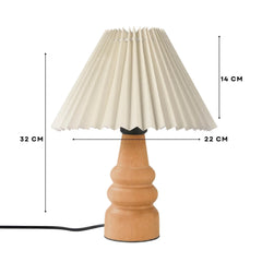 Desire Abajur din lemn Natural plisat - Desire Furniture