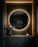 Oglindă LED pentru baie și chiuvetă, cu diametrul de 60 cm