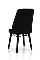 Babyface Madrid Set Masa Extensibila 80 x 130-170 cm si Scaune 6 bucati Negru