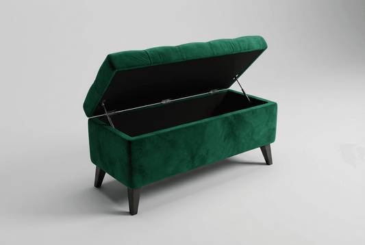 Taburet Chester cu Depozitare Verde