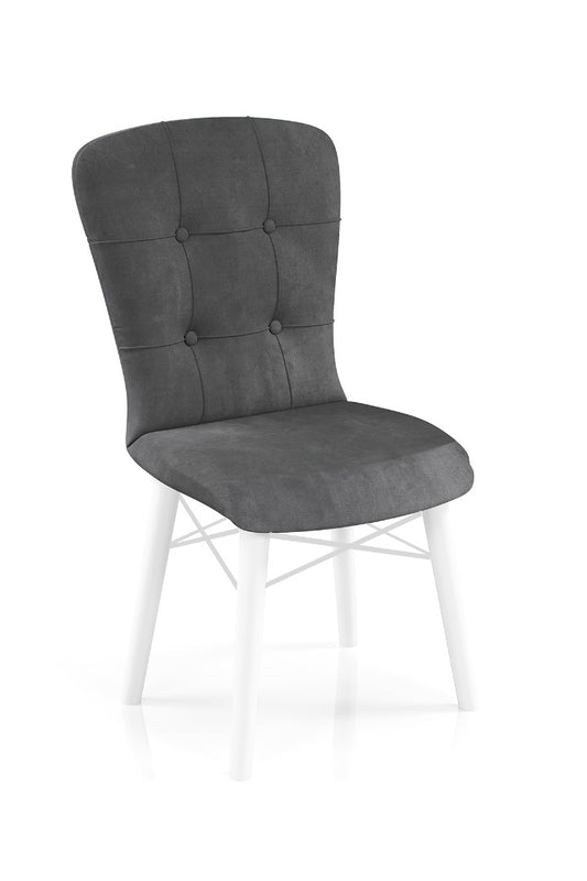 Babyface Safir Scaun Gri Antracit (piciore albe) / Desire Furniture - Desire Furniture