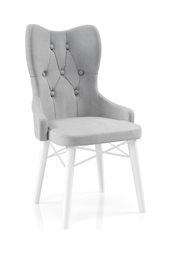 Babyface Lord Scaun Gri (picior albe) / Desire Furniture - Desire Furniture