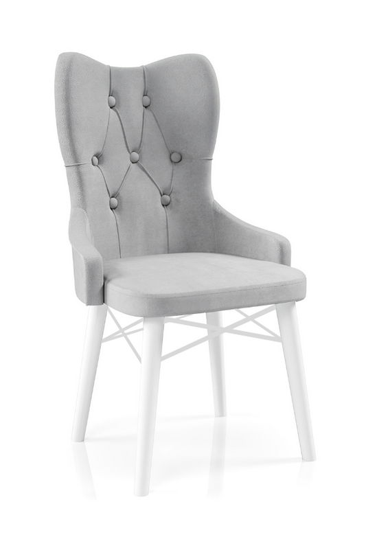 Babyface Lord Scaun Gri (picior albe) / Desire Furniture - Desire Furniture