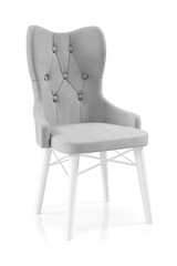 Babyface Lord Scaun Gri (picior albe) / Desire Furniture - Desire Furniture