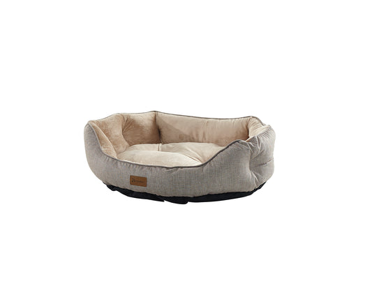 Pat Sprit de lux pentru pisici/câini, bază antiderapantă, material certificat, lavabil, Beige