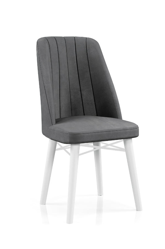 Babyface Madrid Scaun Gri Antracit (picioare albe) / Desire Furniture - Desire Furniture