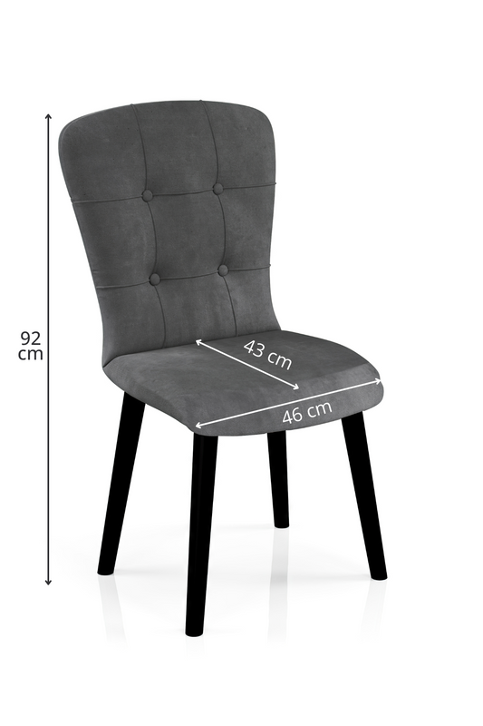 Scaun Babyface Safir Gri Antracit Piciore Negru