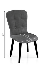 Scaun Babyface Safir Gri Antracit Piciore Negru