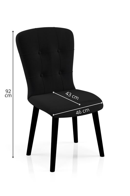 Scaun Babyface Safir Negru Piciore Negru