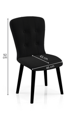 Scaun Babyface Safir Negru Piciore Negru