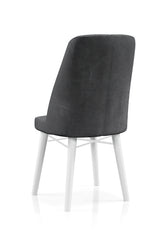 Babyface Madrid Set Masa Extensibila 80 x 130-170 cm  si Scaune 6 Bucati Gri Antracit