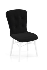 Babyface Safir Scaun Negru (piciore albe) / Desire Furniture - Desire Furniture
