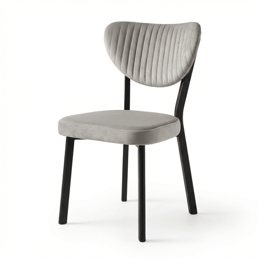 Scaun Mar, Cafenea, Restaurant, Bucatarie, Living, Metal, Babyface Textil, Gri Deschis - Desire Furniture