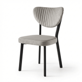 Scaun Mar, Cafenea, Restaurant, Bucatarie, Living, Metal, Babyface Textil, Gri Deschis - Desire Furniture