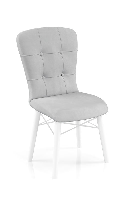 Babyface Safir Scaun Gri (piciore albe) / Desire Furniture - Desire Furniture