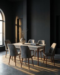 Desire Set Masa 80*170 Extensibila si Scaune 6 bucati Gri