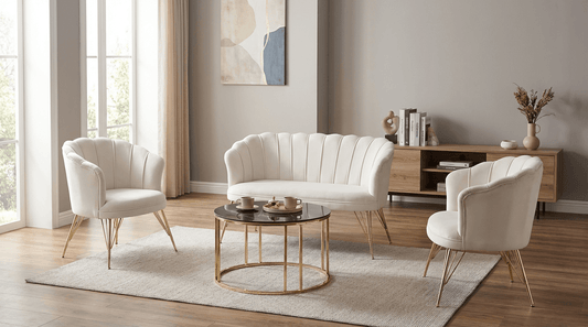 Cafea Set Daisy 3+1+1 Bej