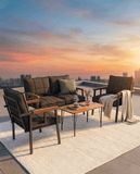 Set Mobilier de Grădină Modern cu Măsuță de Cafea – Canapea 2 Locuri + 2 Fotolii