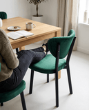 Scaun Mar, Cafenea, Restaurant, Bucatarie, Living, Metal, Babyface Textil, Verde - Desire Furniture
