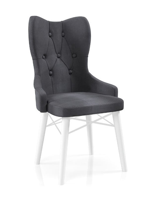 Babyface Lord Scaun Gri Antracit (picioare albe) / Desire Furniture - Desire Furniture