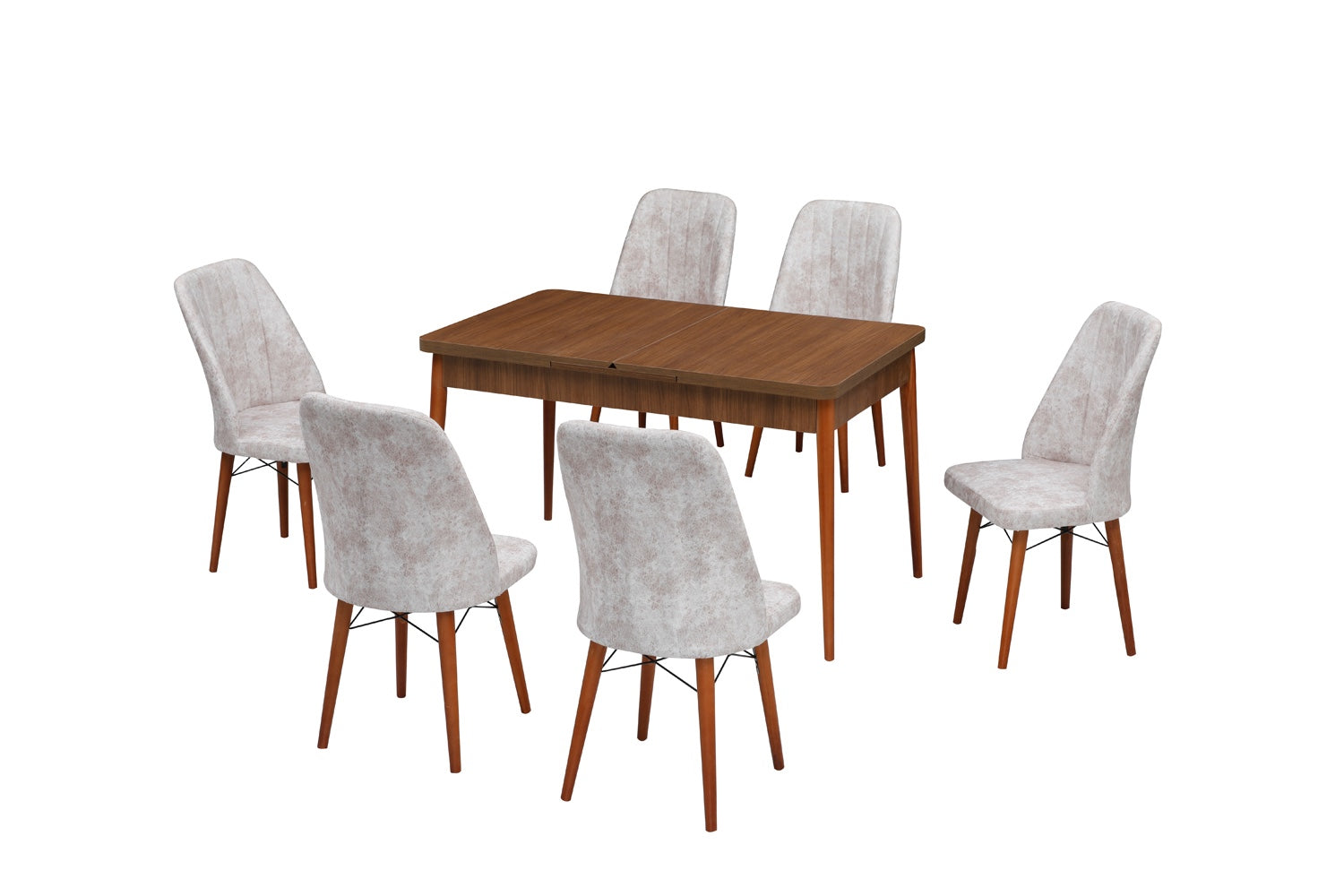 Desire Set masa 80*170 (extensibila) si scaune (6 bucati) Cremă / Desire Furniture - Desire Furniture