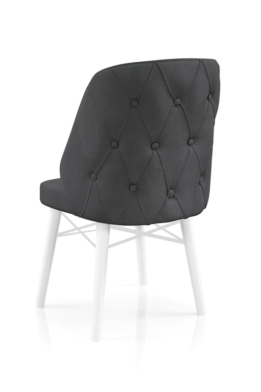 Scaun Babyface Lexus Gri Antracit Picioare Albe