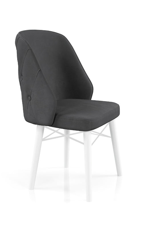 Babyface Lexus Scaun Gri Antracit (picioare albe) / Desire Furniture - Desire Furniture