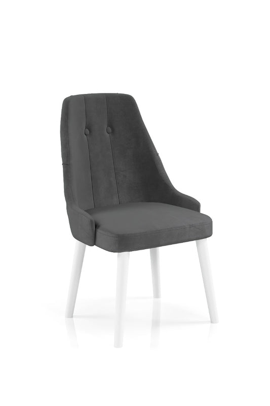 Babyface Eros Scaun Gri Antracit (picior albe) / Desire Furniture - Desire Furniture