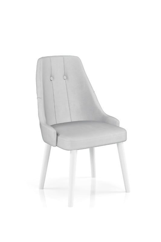Babyface Eros Scaun Gri (picior albe) / Desire Furniture - Desire Furniture