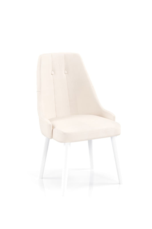 Babyface Eros Scaun Crem (picior albe) / Desire Furniture - Desire Furniture
