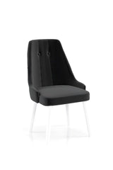 Babyface Eros Scaun Negru (picior albe) / Desire Furniture - Desire Furniture