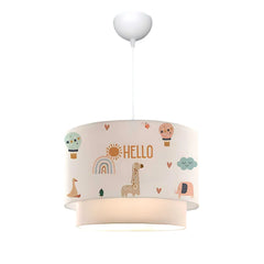 Desire Lampă suspendată cu imprimeu textil Home Hello Friends, pentru camera copiilor - Desire Furniture