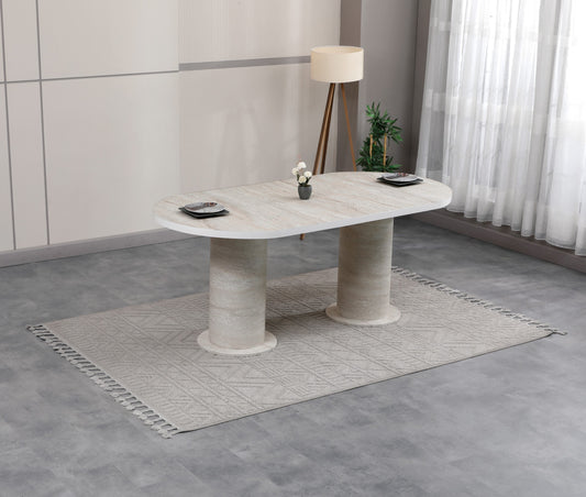 Masa Desire Ada 90*180 cm Marble Traverten